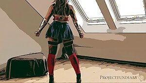 wonder woman cosplay - used like a slut, projectfundiary